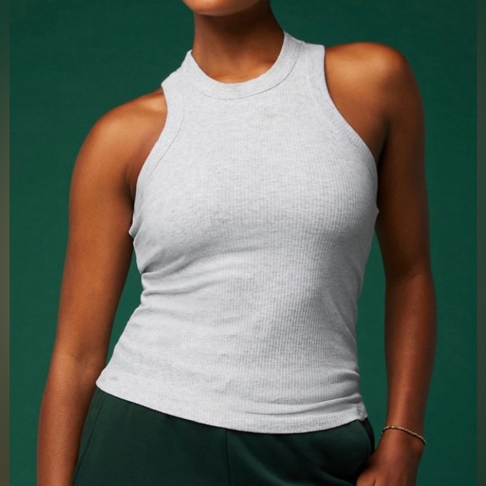 Fabletics High Neck Ribbed Tank M